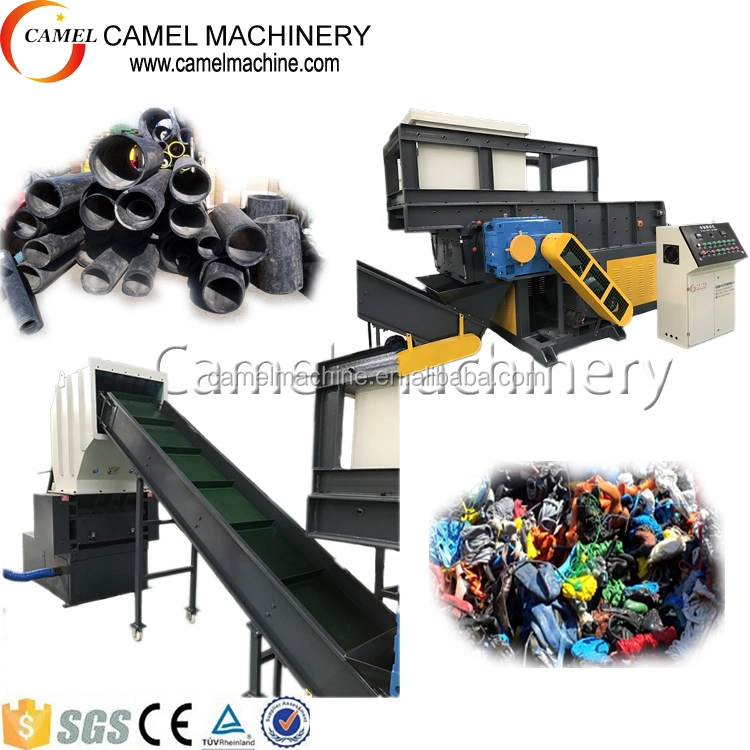 Industrial Shredder and Crusher Machine for Plastic Lumps Recycling