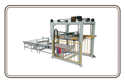 Автоматическая машина для укладки/депаллетизации заполненных жестяных банок для консервированных и бутилированных пищевых продуктов.